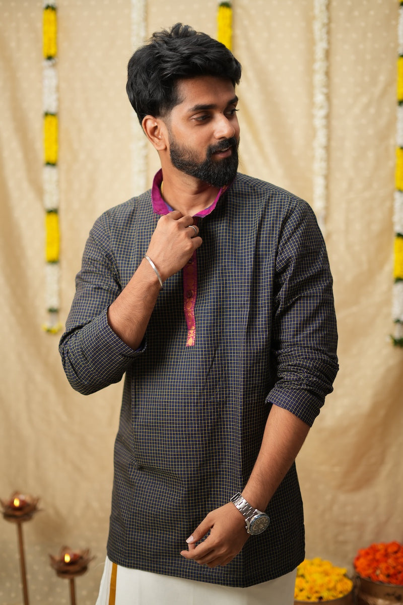 Senthanamuthan Navy Shirt