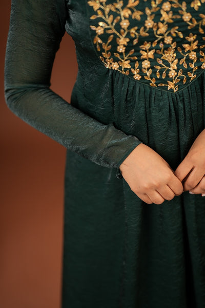 Upasanna Bottle Green Kurta Set