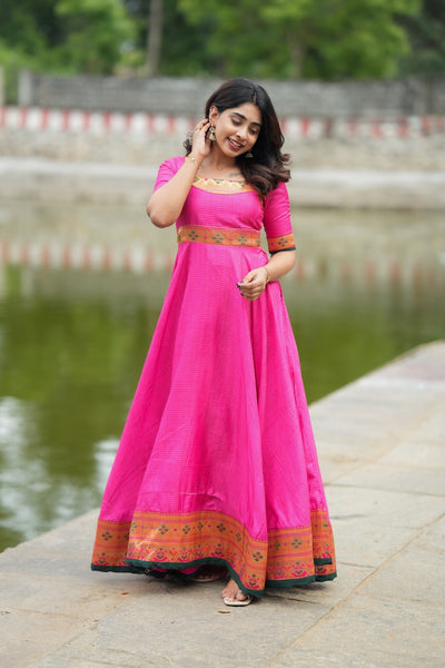 Vaishali pink maxi Dress