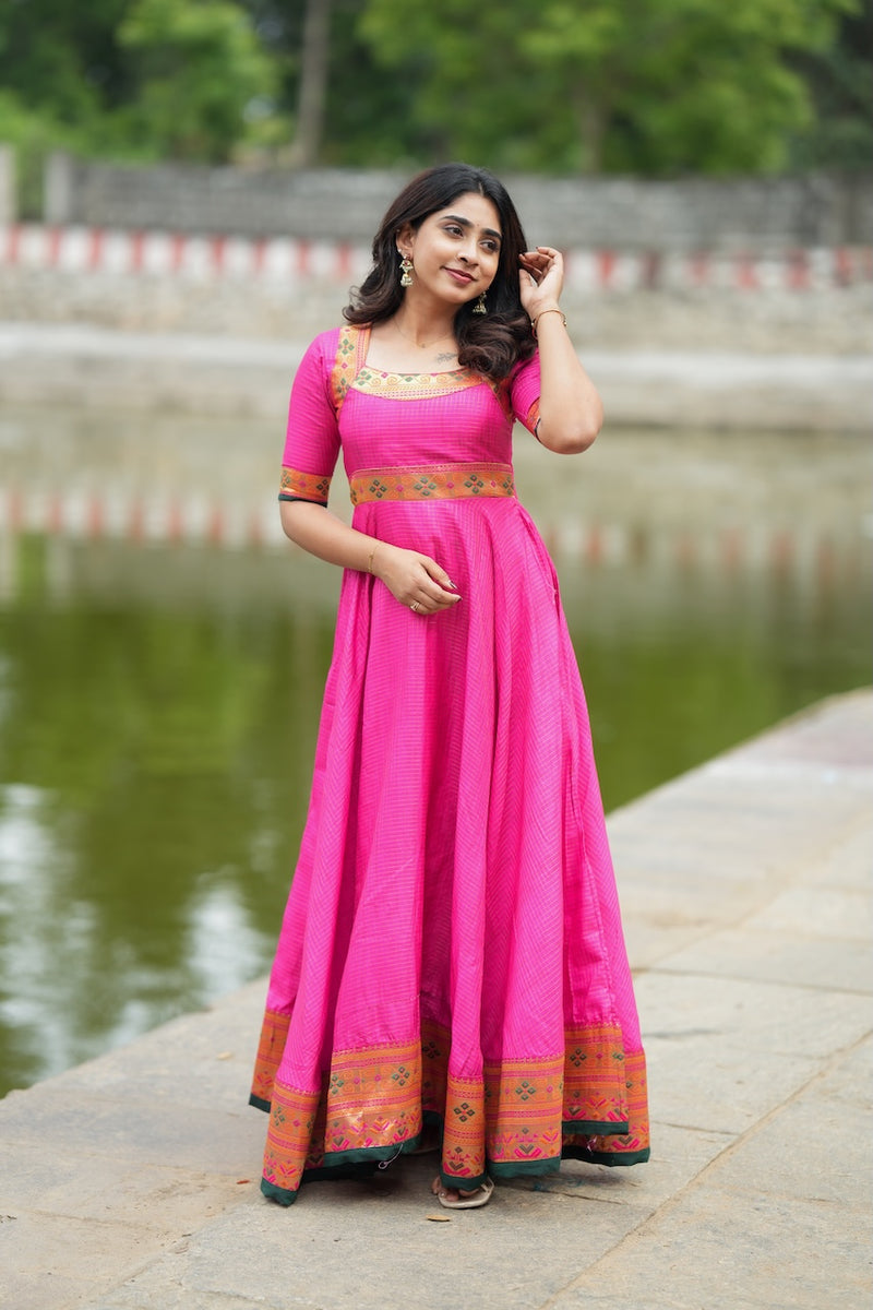Vaishali pink maxi Dress