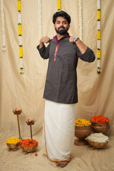 Senthanamuthan Navy Shirt