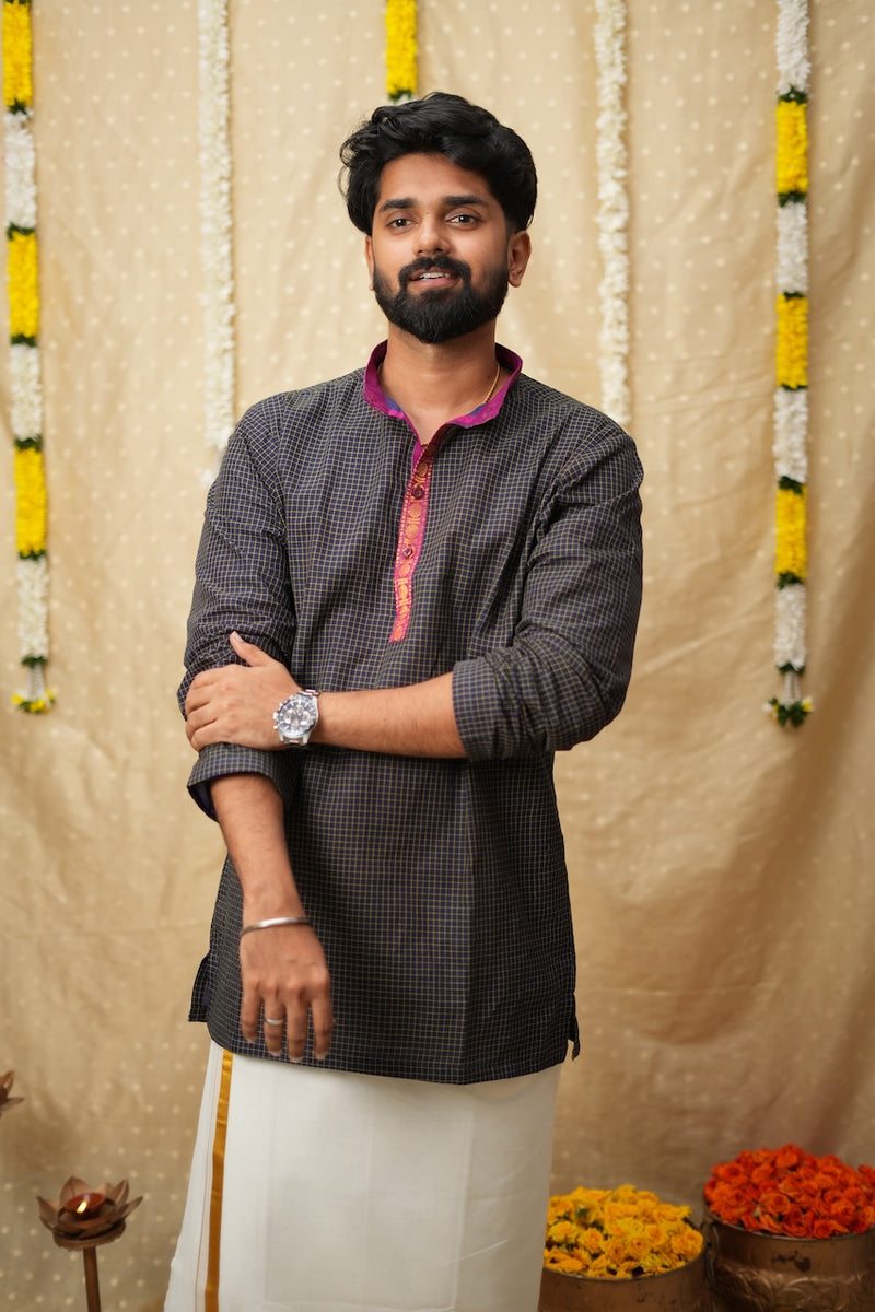 Senthanamuthan Navy Shirt
