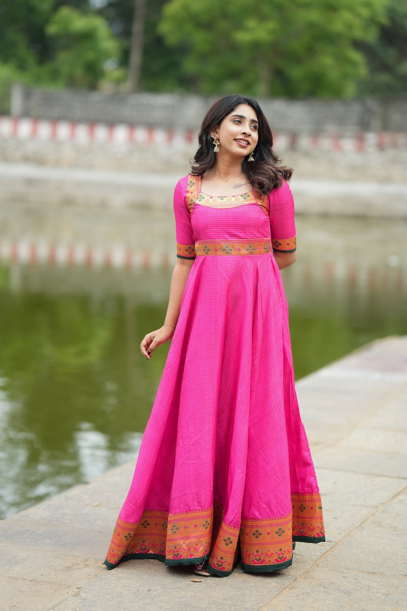 Vaishali pink maxi Dress