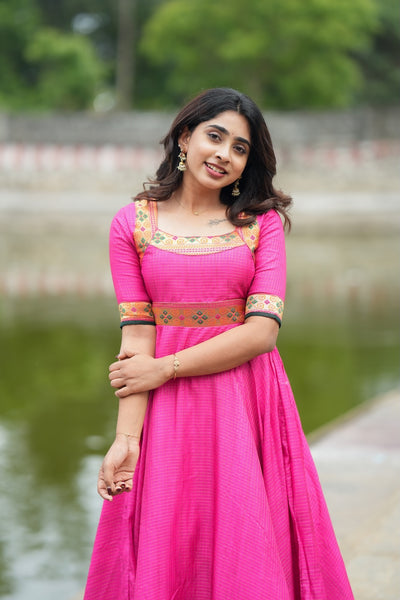 Vaishali pink maxi Dress