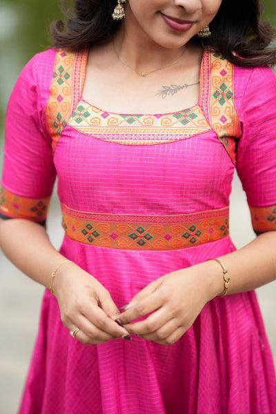 Vaishali pink maxi Dress