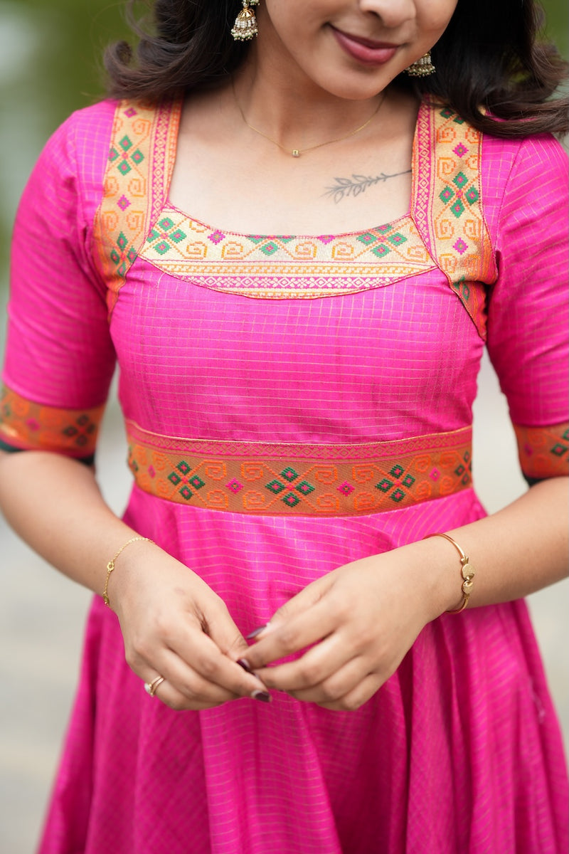 Vaishali pink maxi Dress