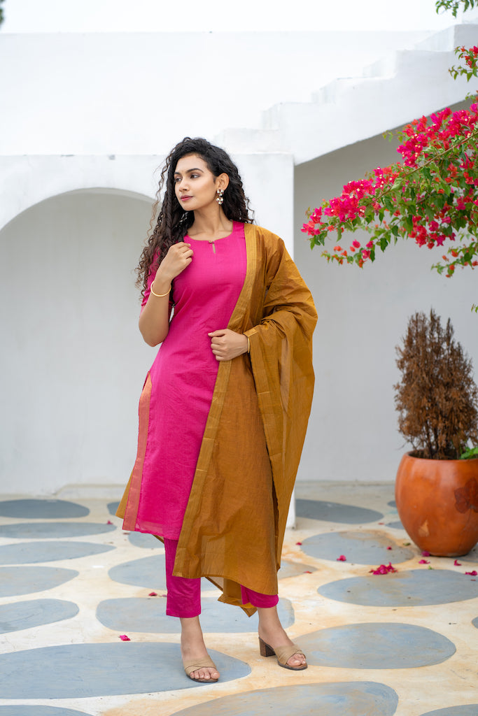 Pramojitha Pink & Mustard