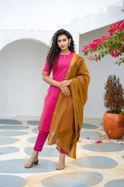 Pramojitha Pink & Mustard