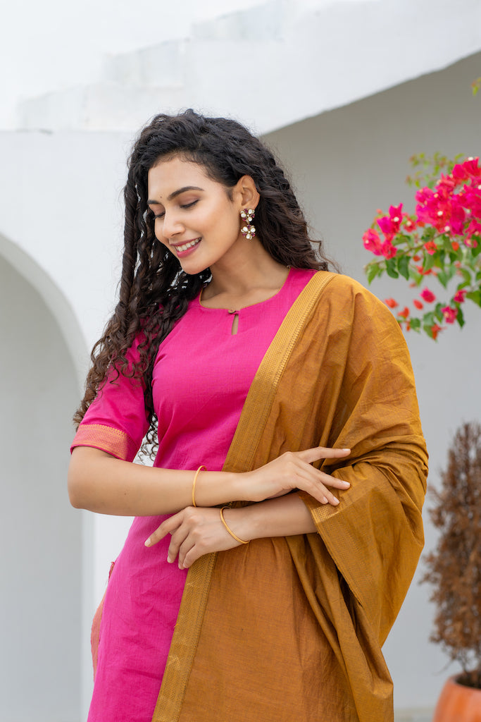 Pramojitha Pink & Mustard