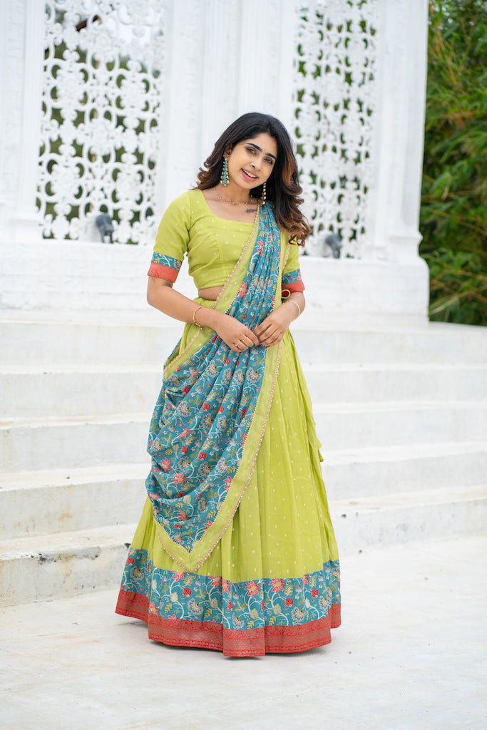 Roopa Green Half Saree