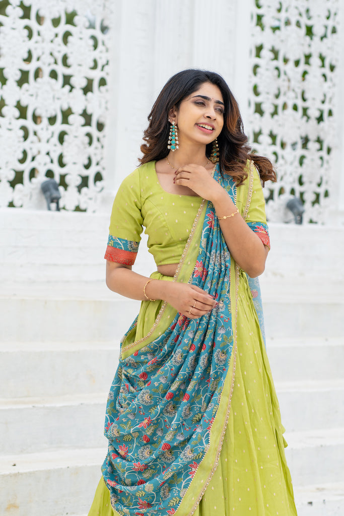 Roopa Green Half Saree