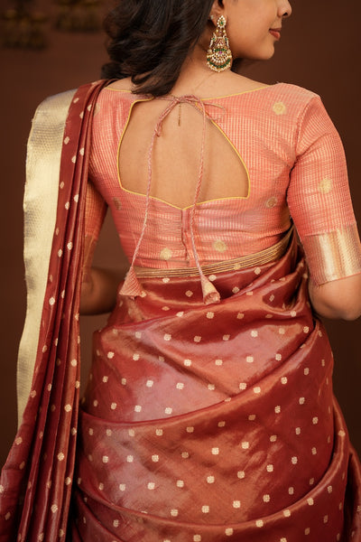 Gargi Peach Half Saree