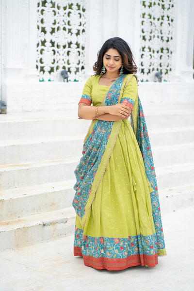 Roopa Green Half Saree