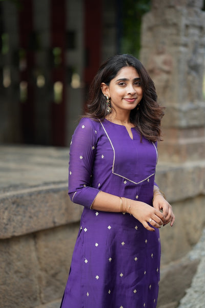 Meera Violet Kurti Set