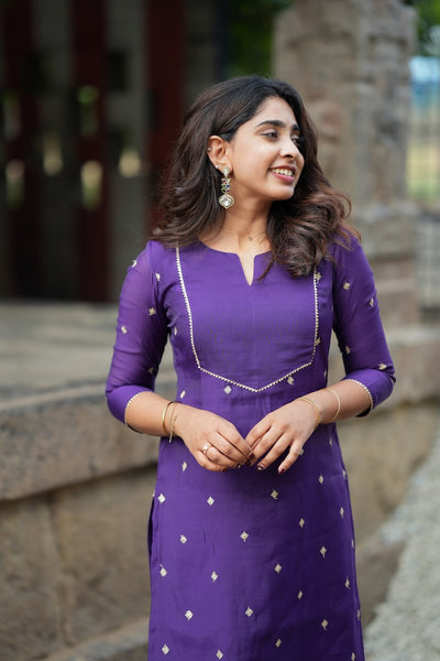 Meera Violet Kurti Set