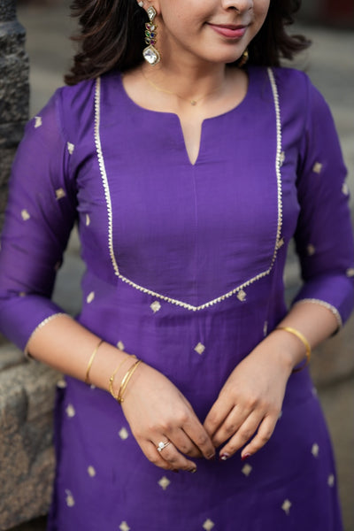 Meera Violet Kurti Set
