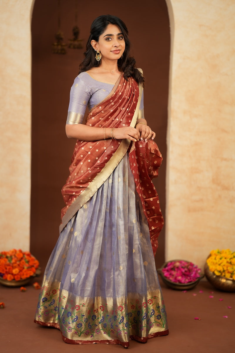 Gargi Lavender Half Saree