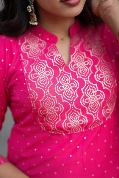 Pravya Pink Kurti Set