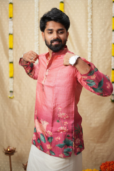 Nedunchezhian Pink Shirt