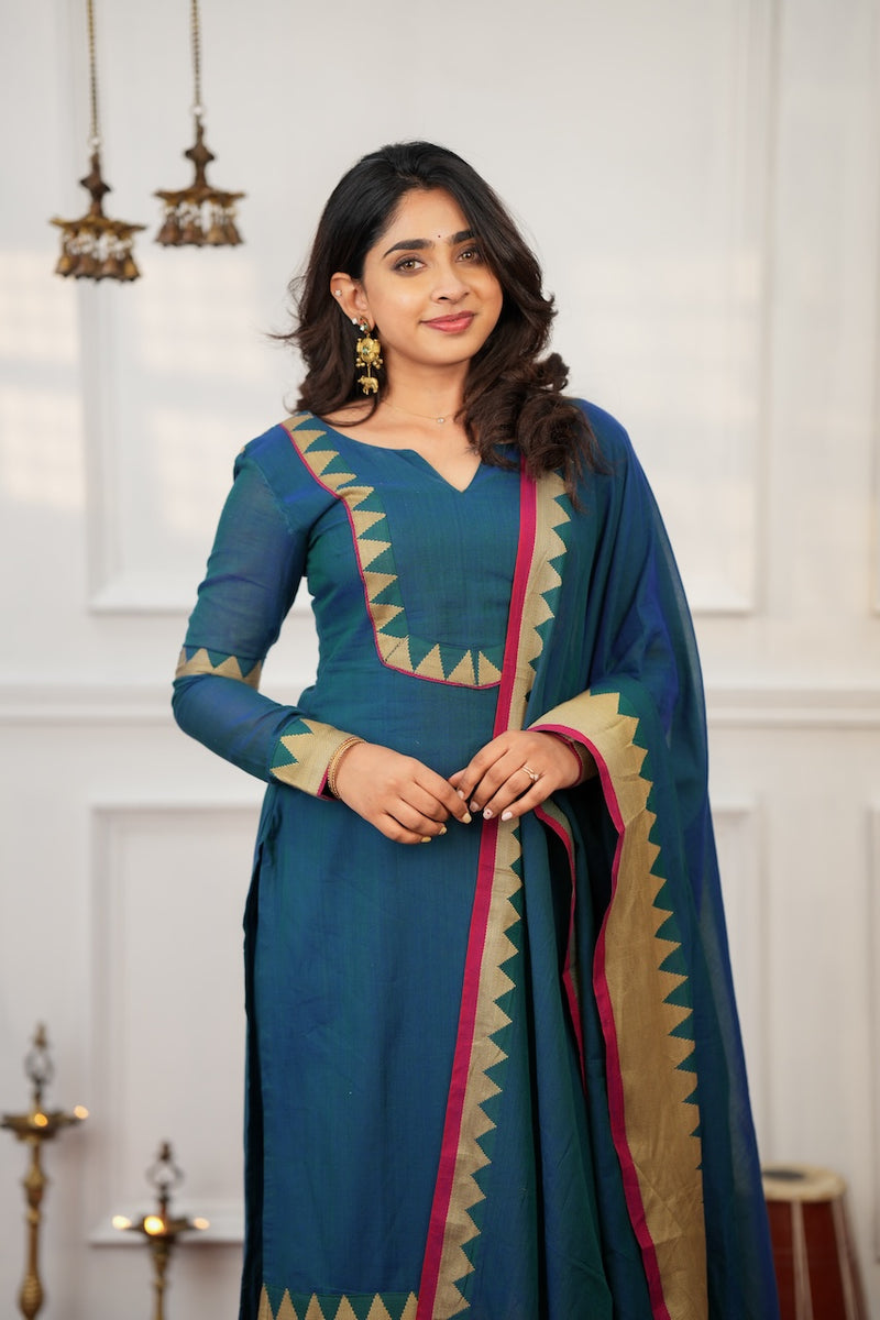 Gautami Teal Kurti Set