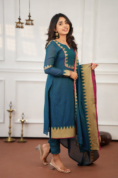 Gautami Teal Kurti Set