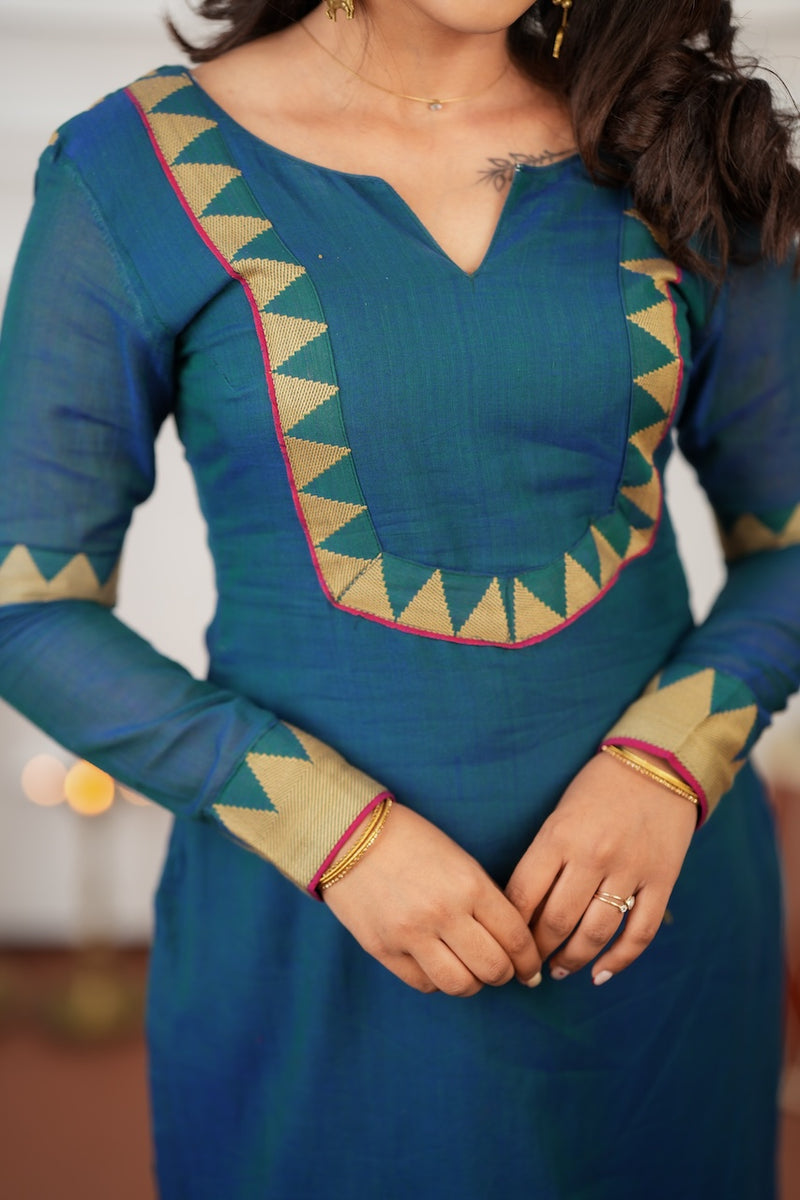 Gautami Teal Kurti Set
