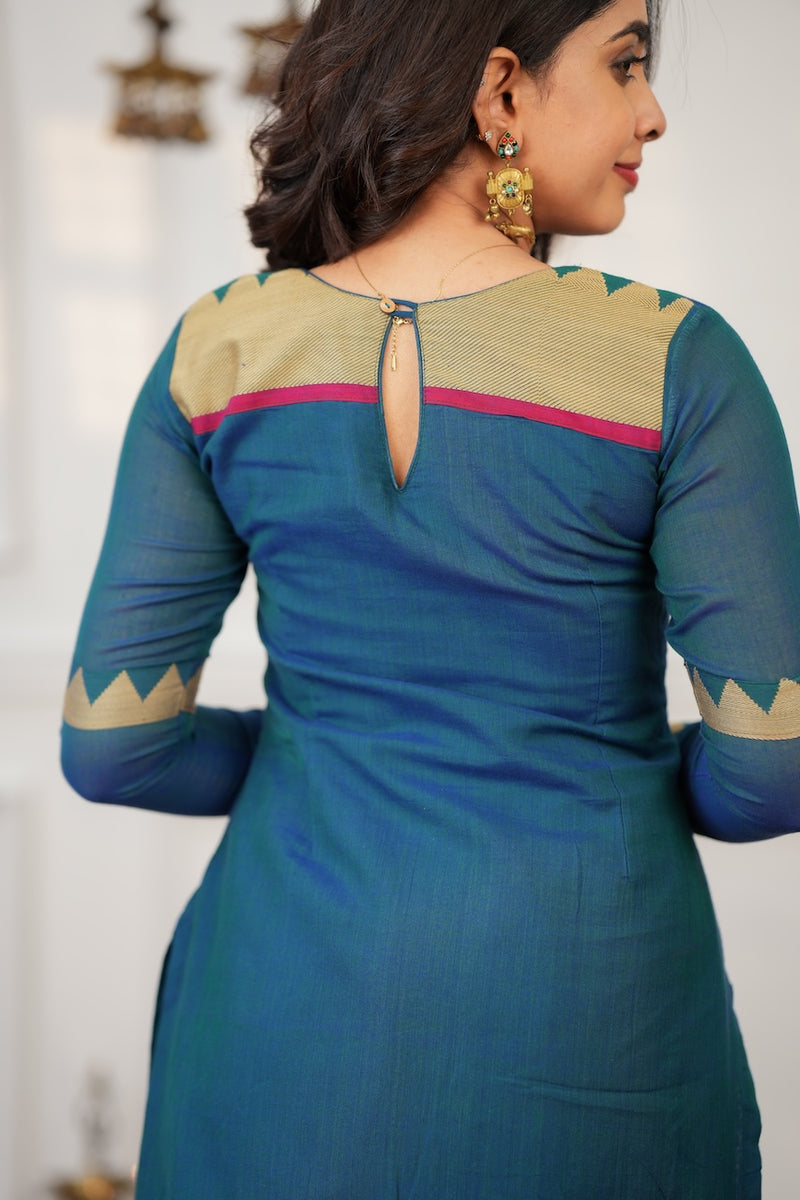 Gautami Teal Kurti Set