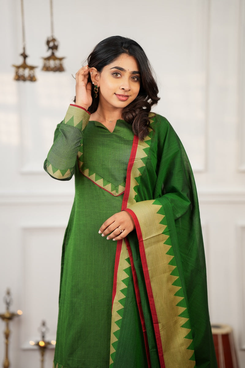 Gautami Green Kurti Set