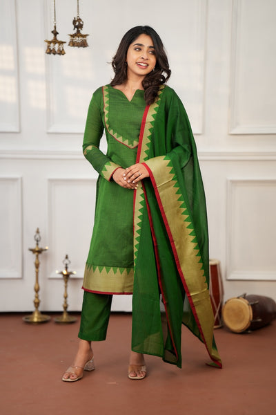 Gautami Green Kurti Set