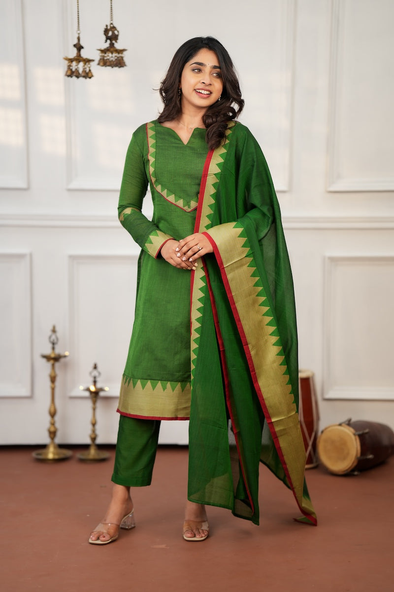 Gautami Green Kurti Set