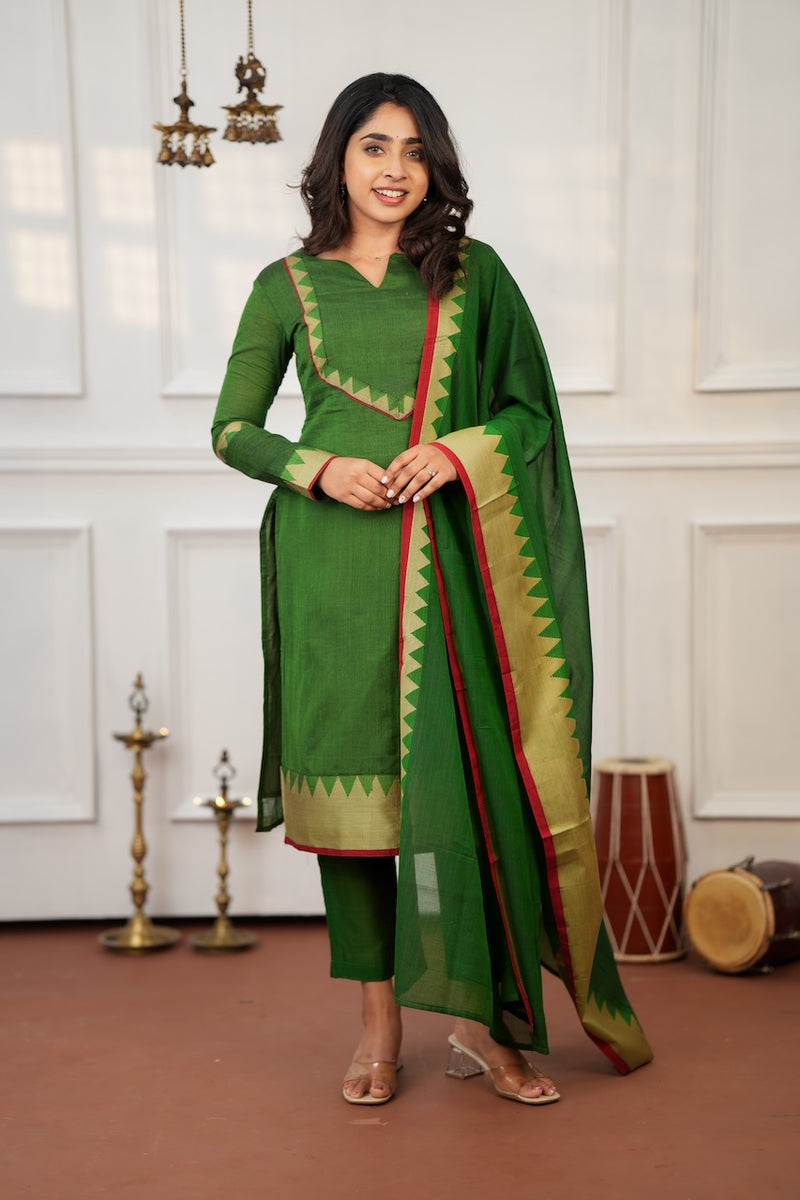 Gautami Green Kurti Set