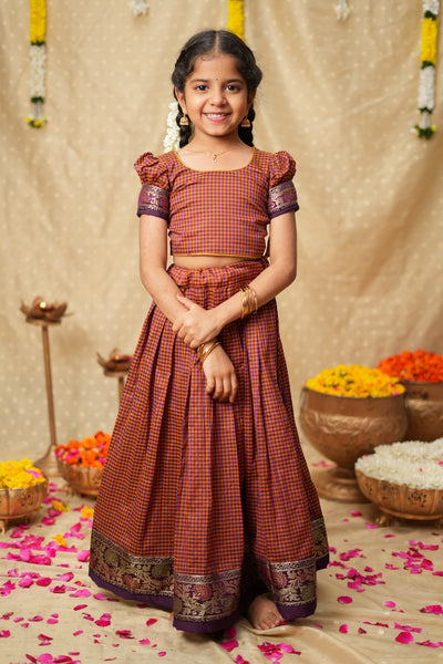Pallavi checks Croptop & Skirt Mini