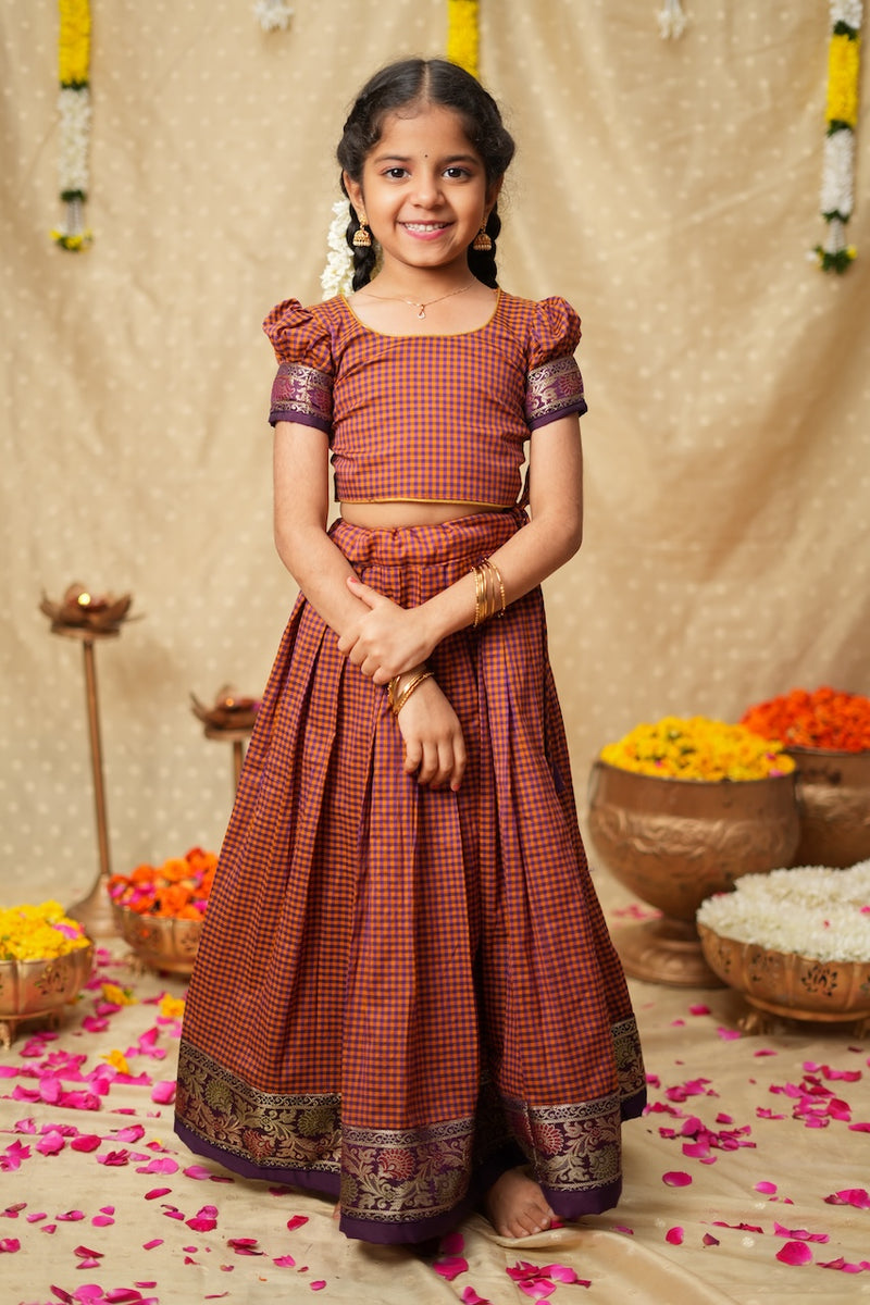 Pallavi checks Croptop & Skirt Mini