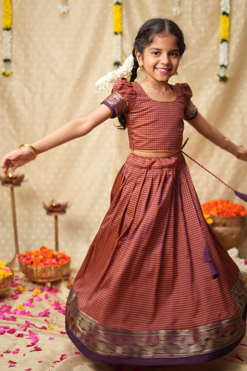 Pallavi checks Croptop & Skirt Mini