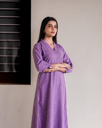 Brinjal Purple Kurta Set