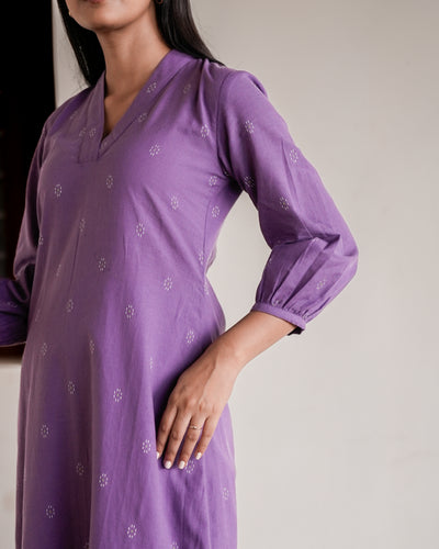 Brinjal Purple Kurta Set