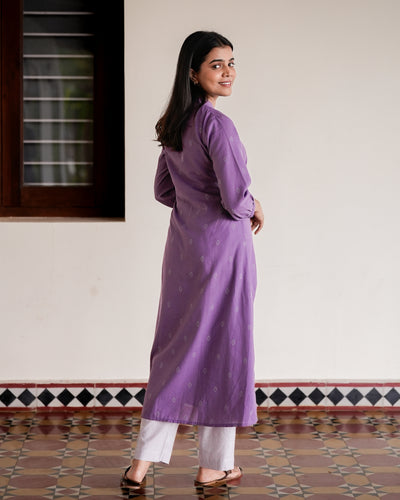 Brinjal Purple Kurta Set