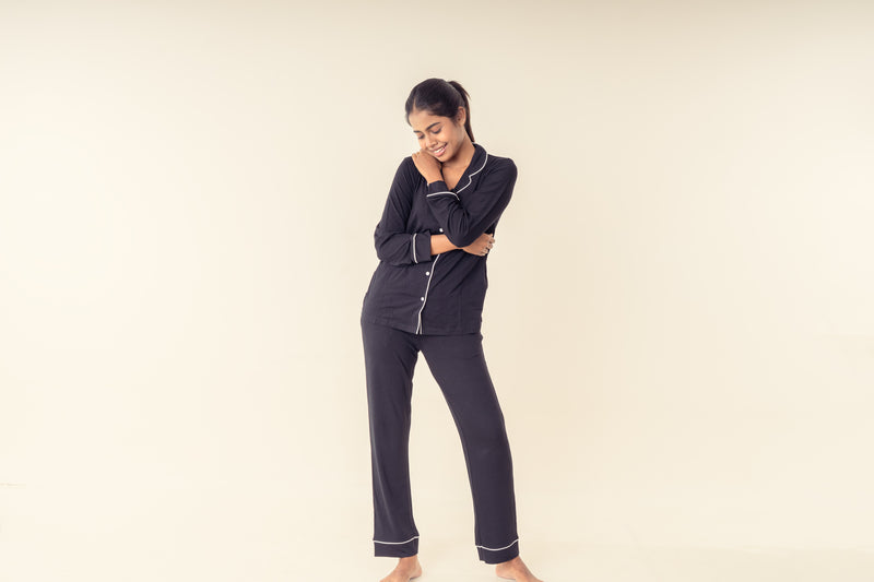 MIDNIGHT BLACK LUXE-PYJAMAS