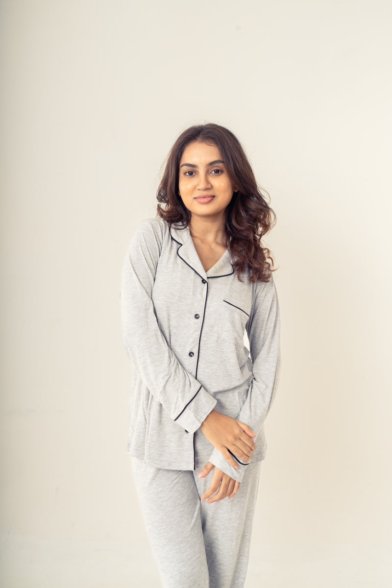 SLATE GREY ELEGANCE PYJAMAS