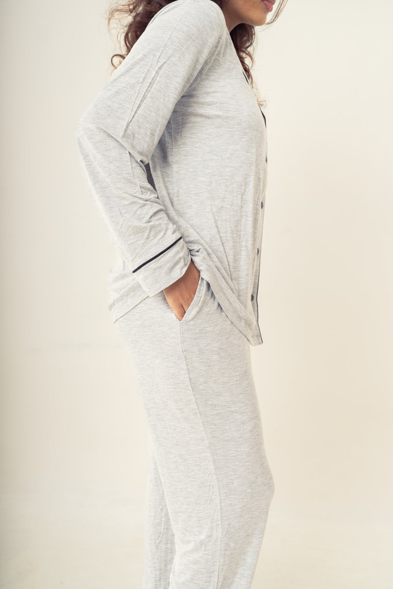 SLATE GREY ELEGANCE PYJAMAS
