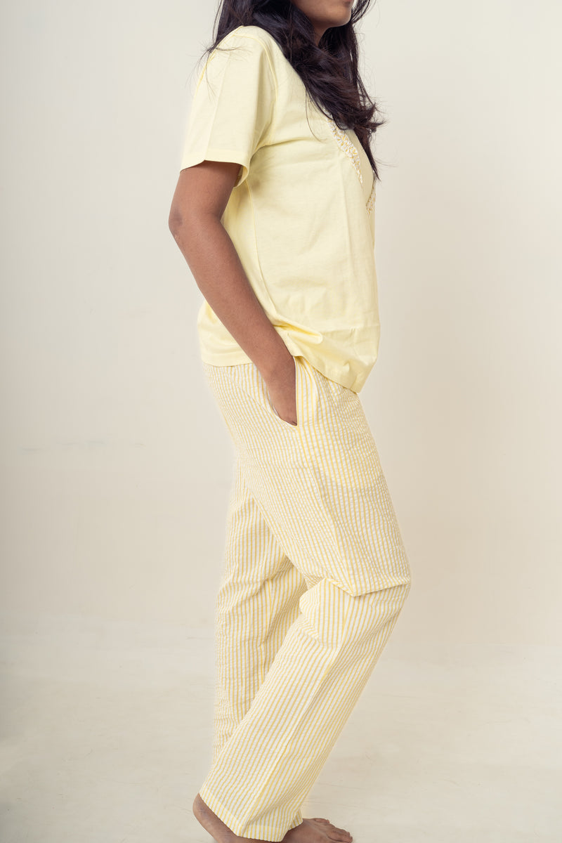 SUNBEAM YELLOW HEART TEEJAMAS