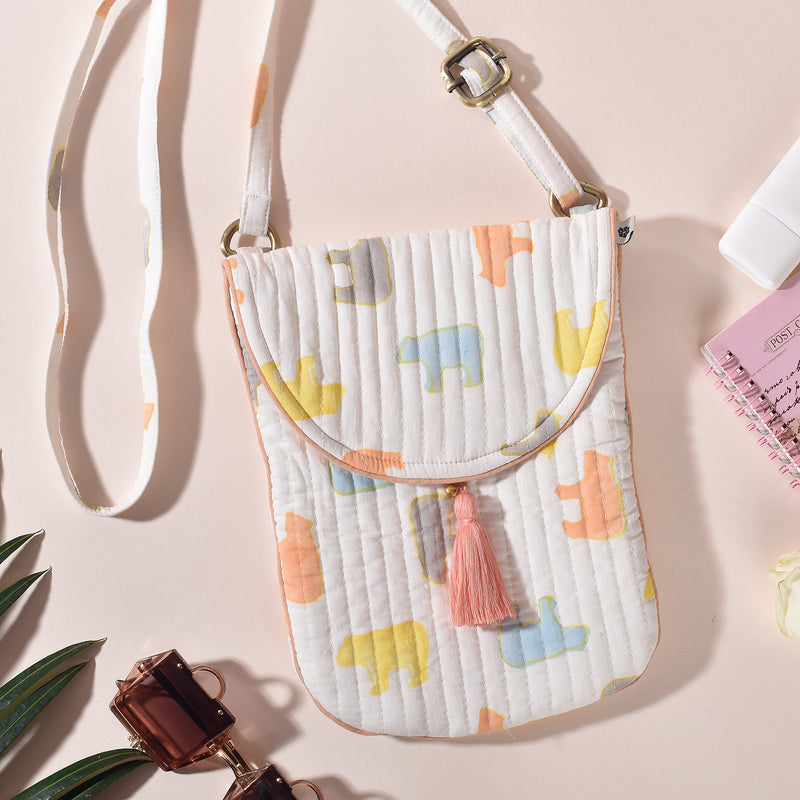 "Harper White Sling Bag "