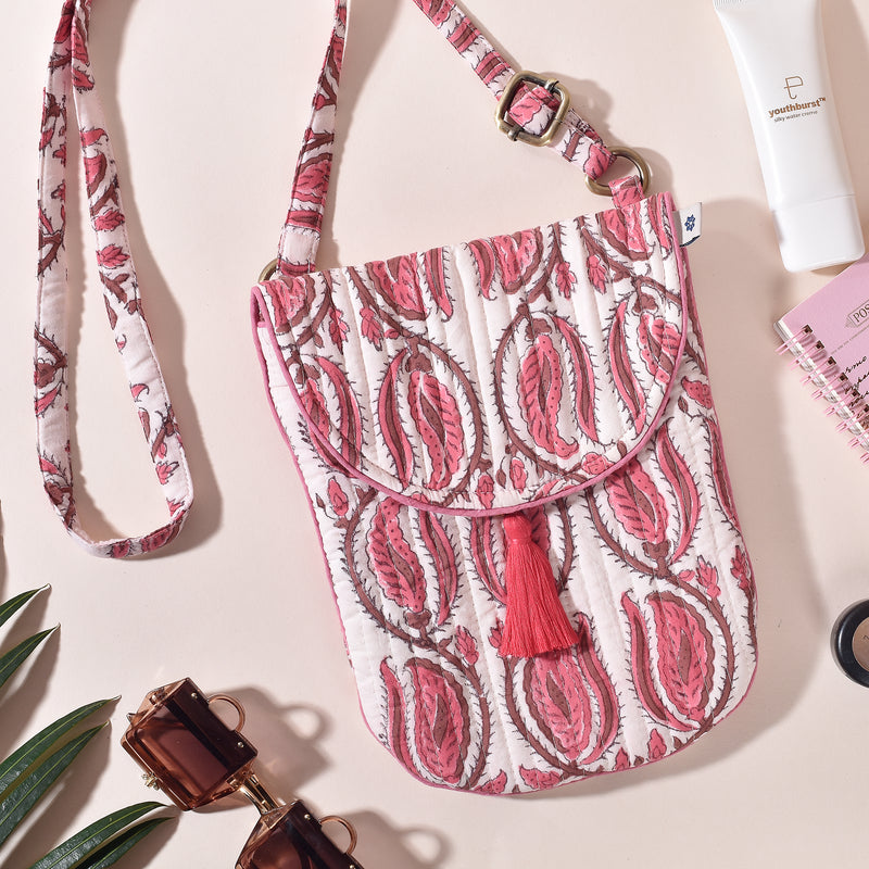 Kamya White Coral Sling Bag