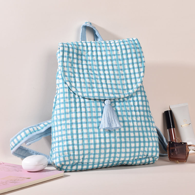 Dakota Blue Check Back Pack