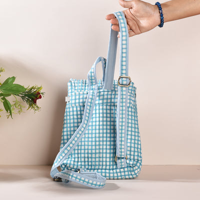 Dakota Blue Check Back Pack