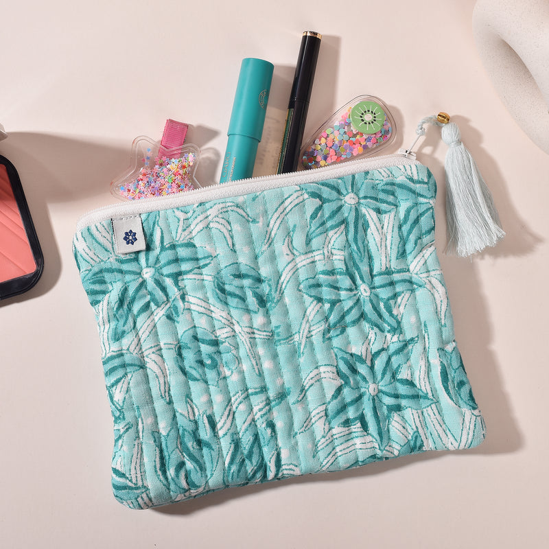 Ishani Turquoise Small Pouch