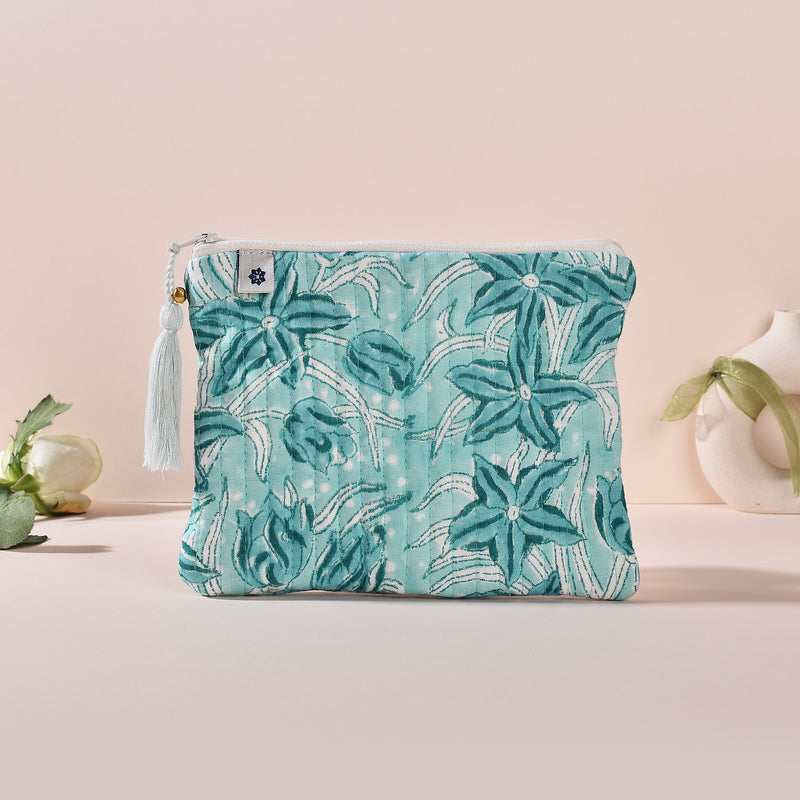 Ishani Turquoise Small Pouch