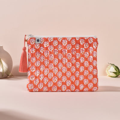 Daliya Orange Small Pouch