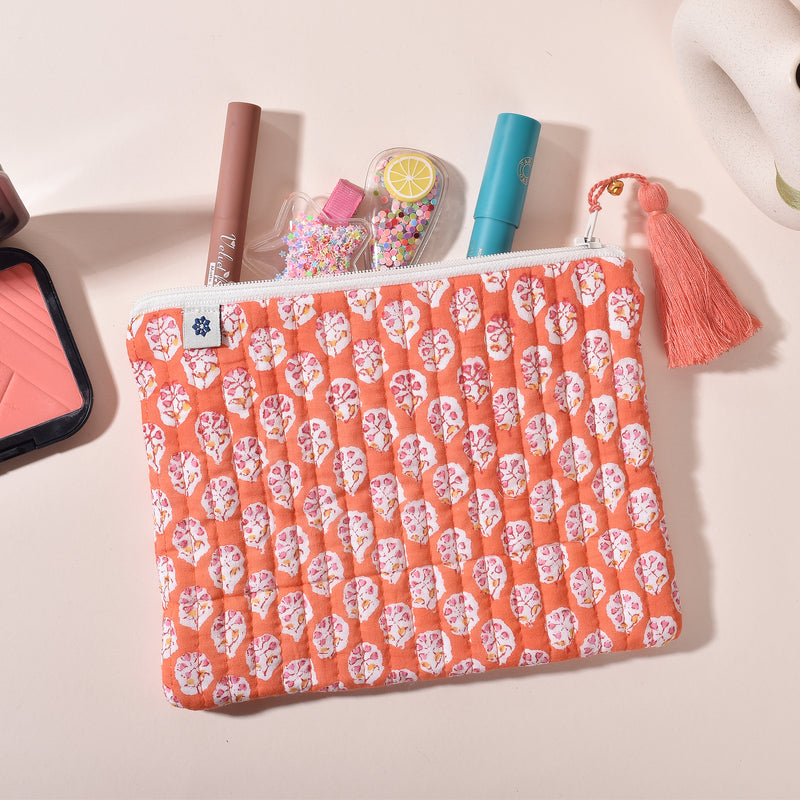 Daliya Orange Small Pouch