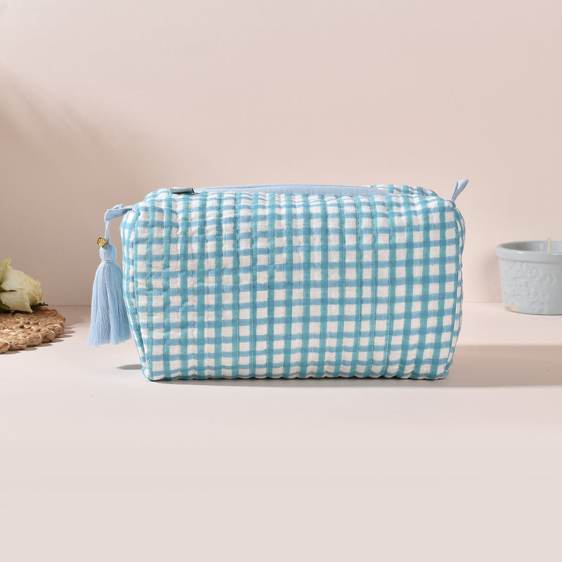 Dakota Blue Check Toiletry Pouch